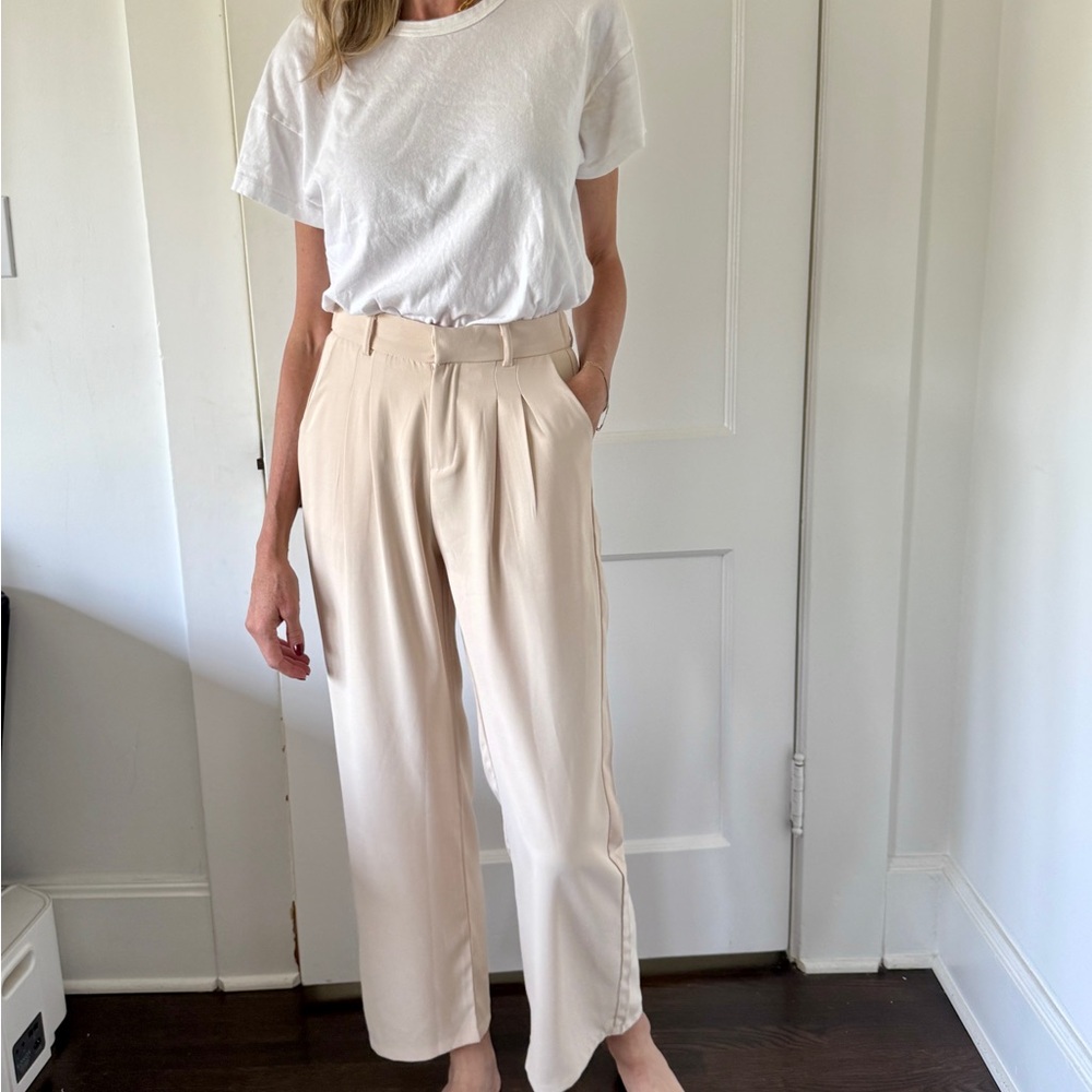 Elegant Cream Women's Pants